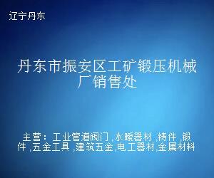 丹东市振安区工矿锻压机械厂销售处